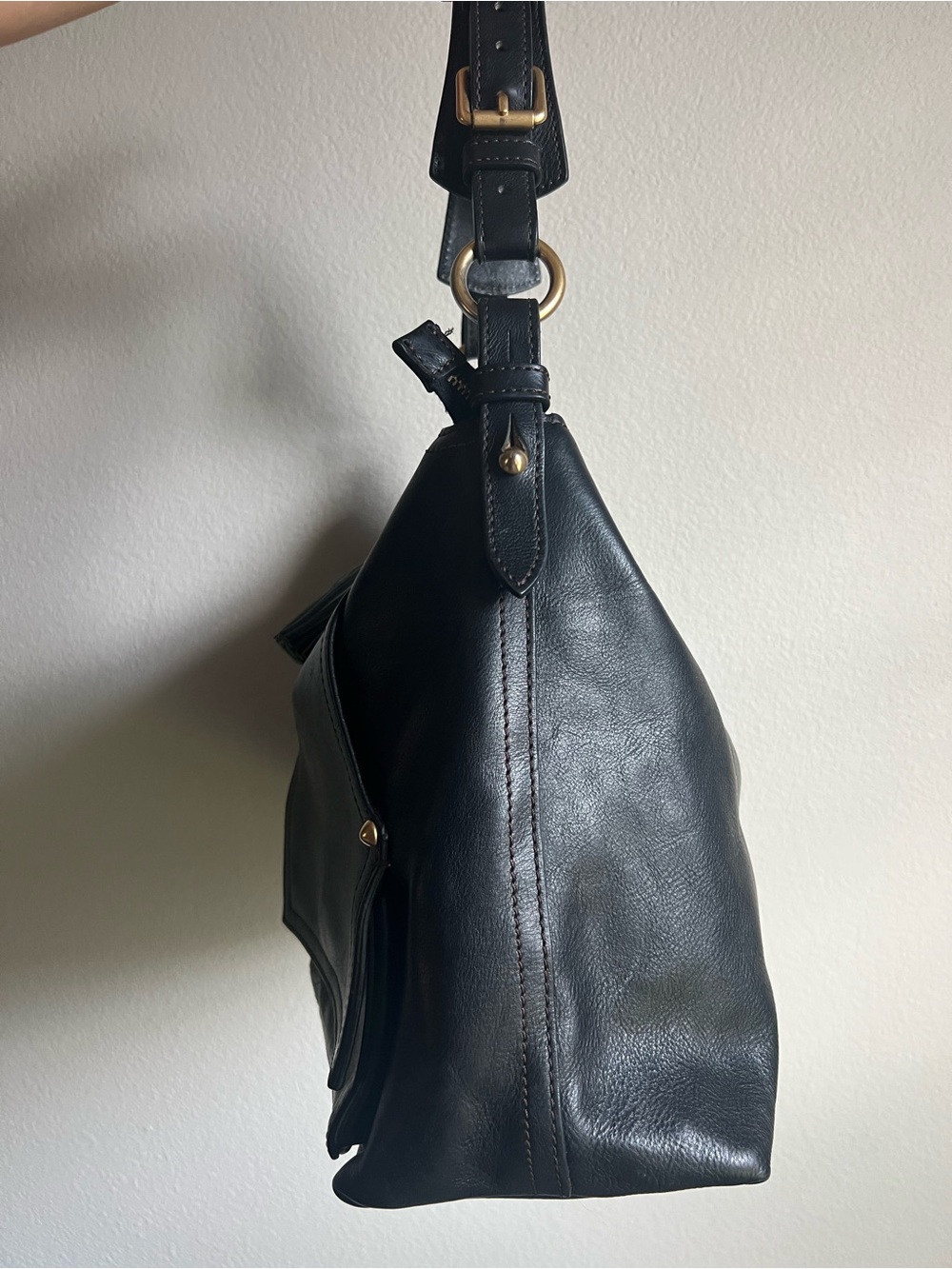 Dooney & Bourke Black Florentine Kingston Leather Hobo Bag - Picture 5 of 15